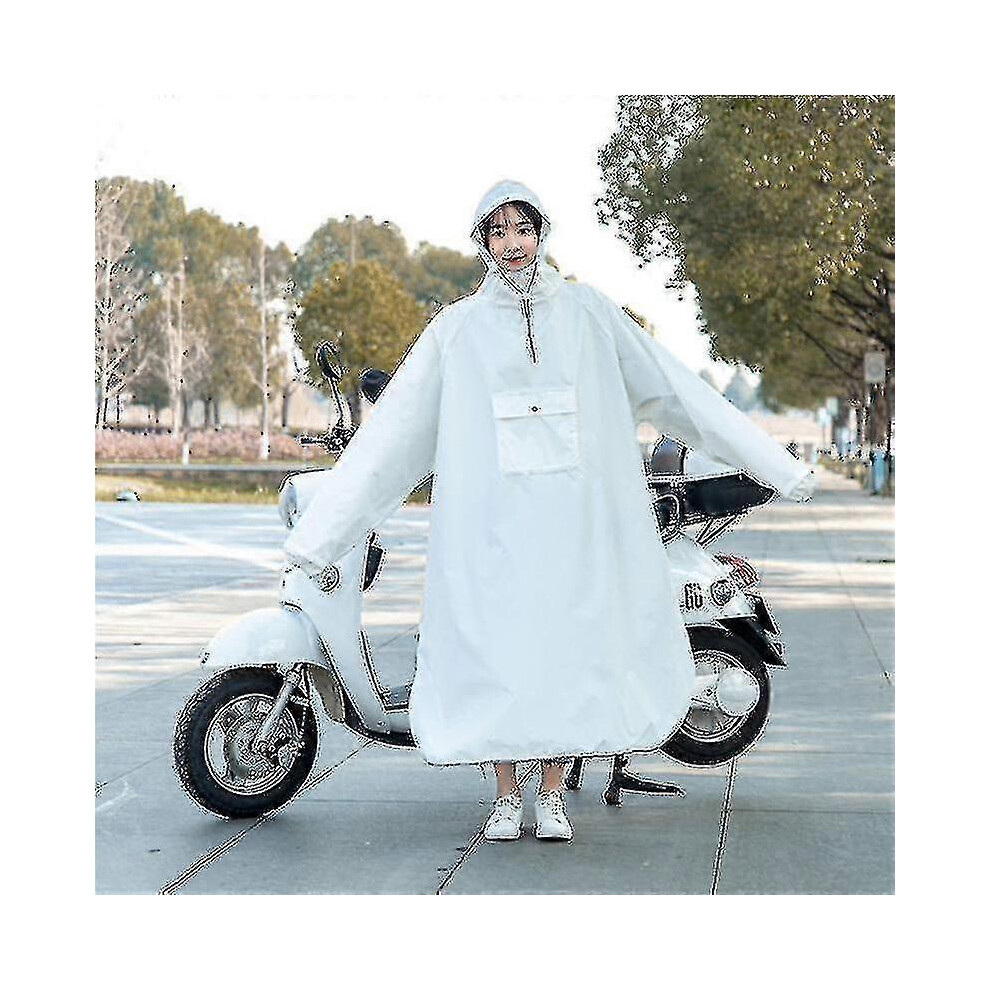 (5XL 165-185cM,blue)Waterproof Motorcycle Raincoat - High Quality Scooter Riding Poncho