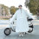 (4XL 155-165cM,white)Waterproof Motorcycle Raincoat - High Quality Scooter Riding Poncho 1
