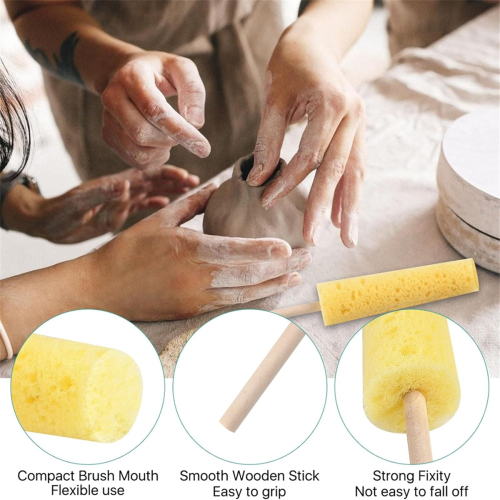 12 Pcs Pottery Sponge for Clay, Stick Pottery Trimming Tools 2