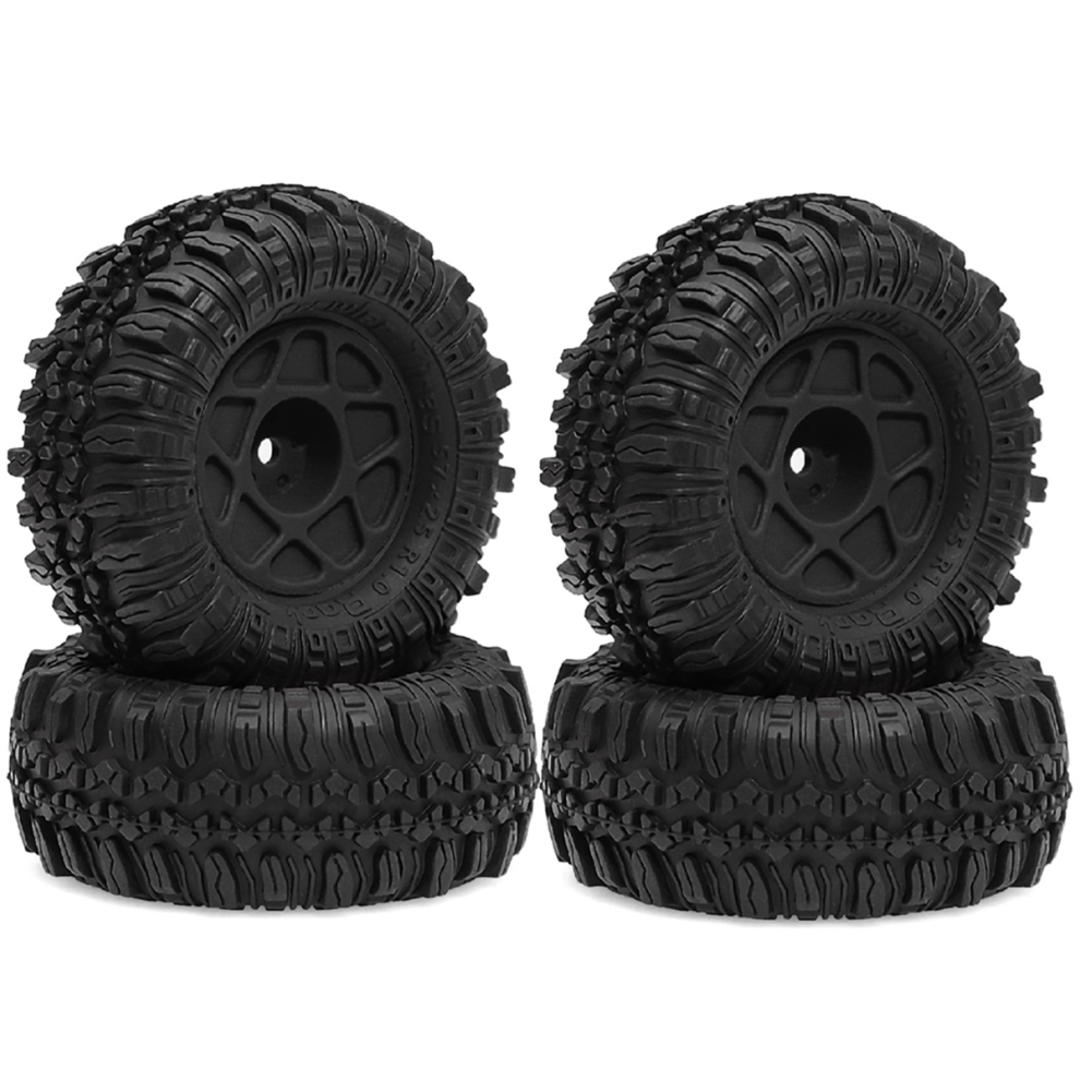 Photos - Parts for Drones & RC models Markenlos 4pcs 57mm 1.0 inch Beadlock Wheel Tire Set for TRX4M SCX24 AX24 Black 