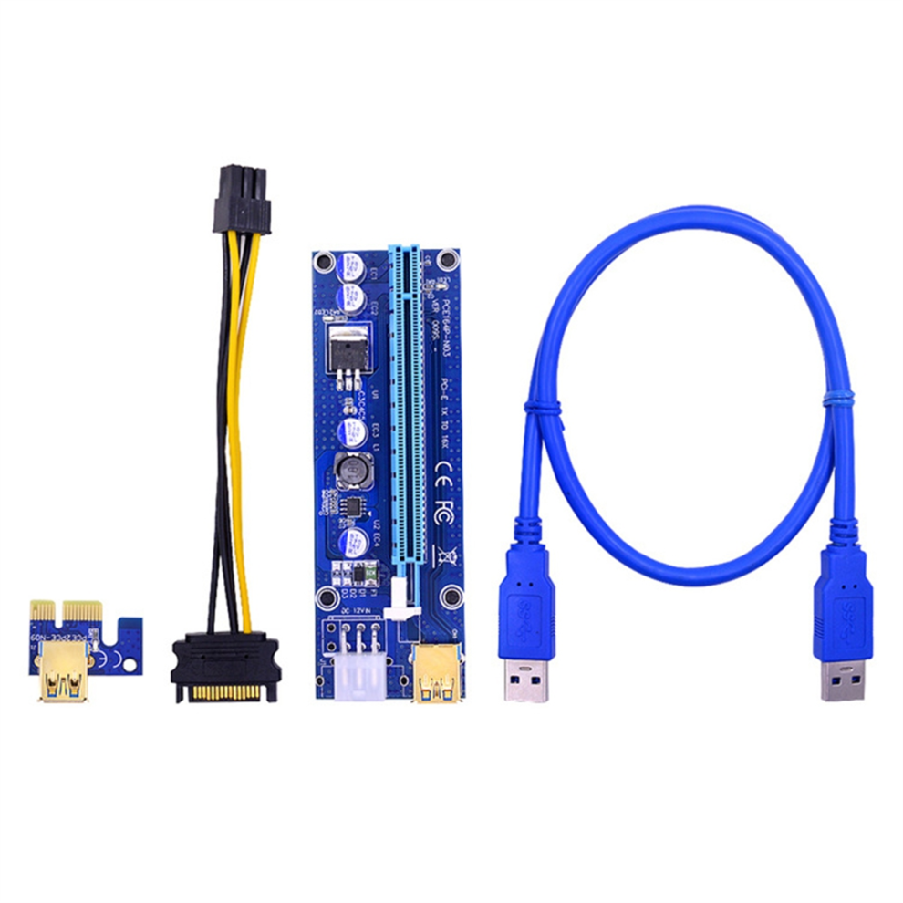 Pci-E Riser Card Ver009s 1X To 16X Expansion Plated Gold 4853102583317