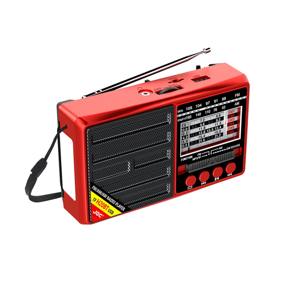Radios Full Band Fm/Am/Sw Radio Receiver Rechargeable Radio Red 4853102585410