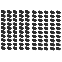 100 peças de capas de espuma para microfone de lapela para fone de ouvido 36x16x5 mm