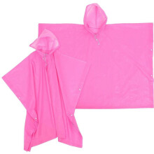 Adult Raincoat with Hoods for Outdoor Activities Pink 130.00X99.50X0.10CM 2Pcs