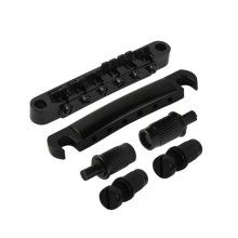 Set pod și cordier pentru chitară LP vintage, negru