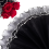 4 Yards Blumen-Geschenkpapier mit Perlenrand, 3er-Pack Schwarz 5