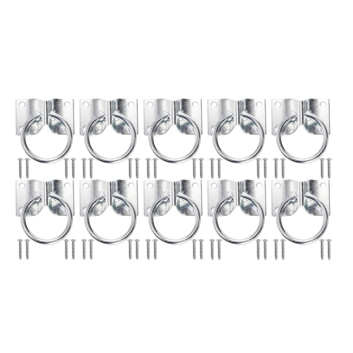 10 Pack Tie Ring for Horse,Block Tie Ring with Screws