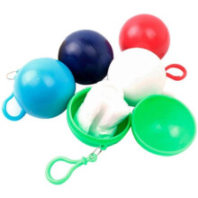 5Pcs- Raincoat Ball with Hook Disposable Thickened Outdoor Emergency Coats Waterproof Rain Ponchos