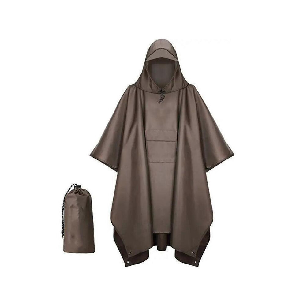 Motorcycle Rain Cover Camping Hiking Travel Rainwear Tent Brown