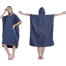 1pcsSurf Poncho Microfiber Towel Poncho Robe Hooded Beach Quick Dry Towels for Adults Kids Beach