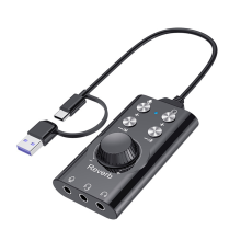 Carte son USB Type-C, bouton de volume d'ordinateur - Contrôleur externe