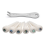 6 stk. Cattle Bone Guitar Bridge Pins med Pin Puller til Akustisk Guitar 1
