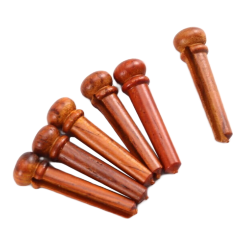 6 trebropinner for akustiske gitarer, solide strengespiker 1