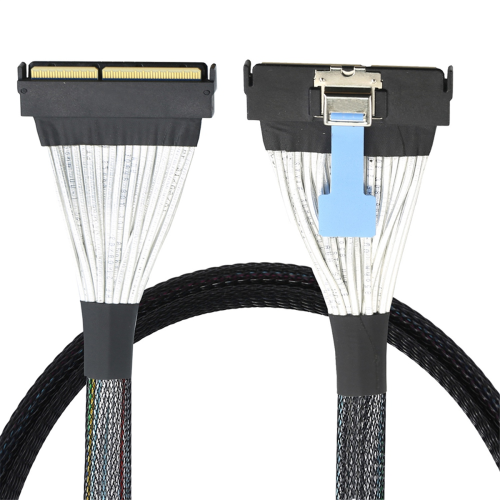 Cable extensor macho SAS MCIO 5.0 124P 16X 16I a MCIO 5.0 124P de 0,5 m 2