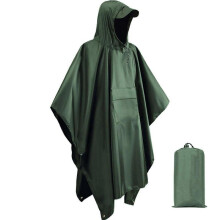 (Green) Rain Cape 3 in 1 Rain Poncho Waterproof Poncho Adult, Reusable Rain Poncho Adult Waterproof Poncho,100% new
