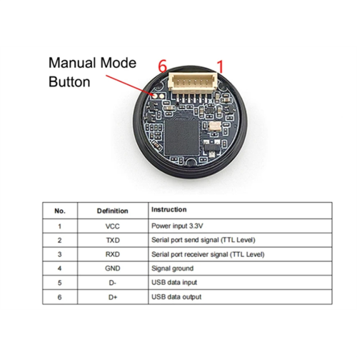 Módulo de scanner de código de barras GM910S DC3.3V USB UART 2D/1D para 2