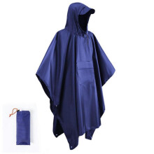 (Blue) Rain Cape 3 in 1 Rain Poncho Waterproof Poncho Adult, Reusable Rain Poncho Adult Waterproof Poncho,100% new
