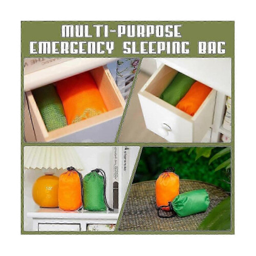 8 Pack Emergency Sleeping Bag Lightweight Thermal Survival Sleeping Bag Waterproof for Outdoor Camp 2