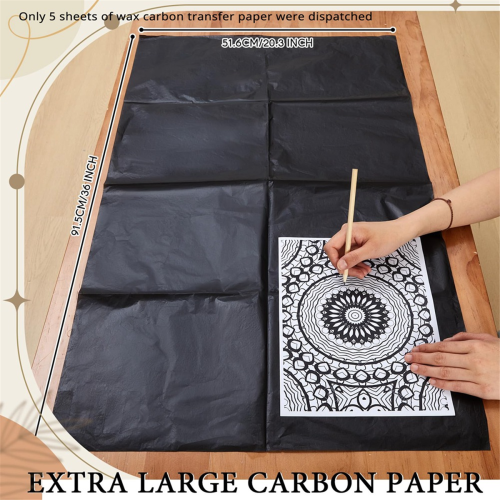 5 Sheet Large Carbon Paper for Tracing Carbon Transfer Paper 1