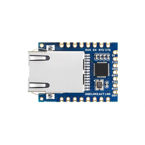 UART til ETH (B), TTL UART til Ethernet minimodul, krenelerede huller 2