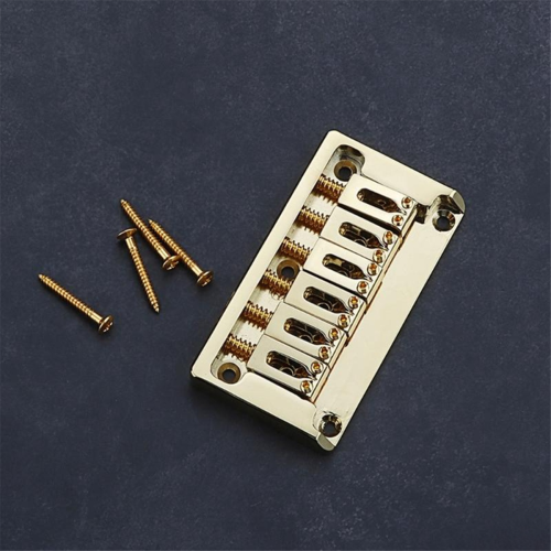 6-strenget fast saddel guitarbro top load tailpiece sølv 2