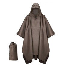 Outdoor Raincoat Hooded Sleeve Waterproof Rain Poncho Motorcycle Rain Cover Camping Hiking Travel R
