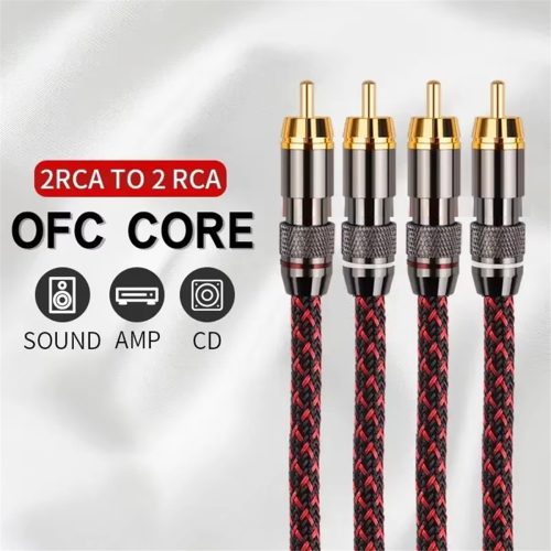 1 pereche de cabluri audio 2 la 2 cabluri de interconectare stereo HiFi 1