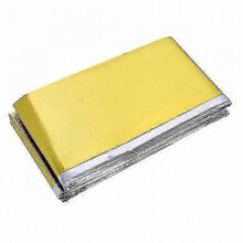 AURA 2pcs Emergency Blanket Outdoor Survival First Aid Military Rescue Kit Windproof Waterproof Foil Thermal Blanket for Camping Hikinggold