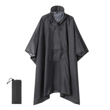Outdoor Raincoat Hooded Sleeve Waterproof Rain Poncho Motorcycle Rain Cover Camping Hiking Travel R