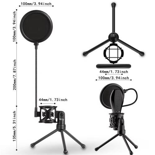 Professionele microfoonstatief isolatieschildfilter 2