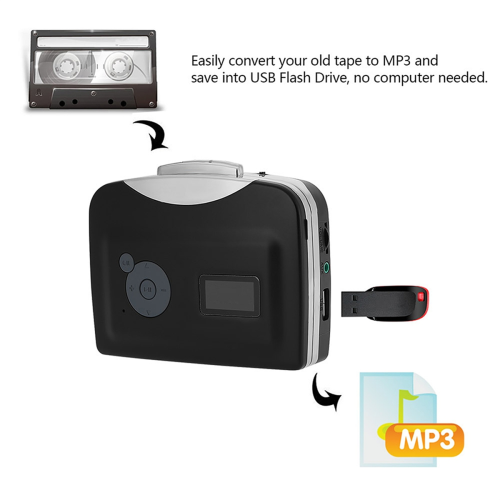 USB Cassette Player Tape-to-MP3 Converter Save Into USB Flash Disk 2