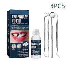 3pcs Tooth Repair Kit,temporary Teeth Filling Repair Kit, Fixing The Missing And Broken Tooth Replacements Restore Your Smile
