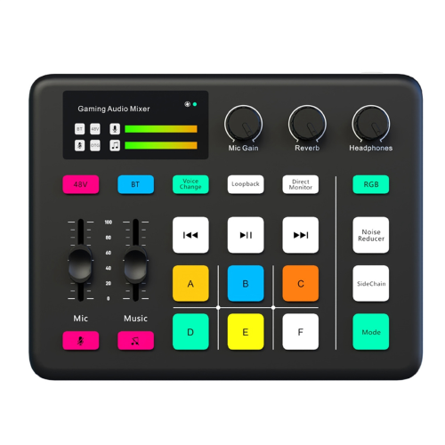 Mixer de Áudio G1 Tuner Gaming Computer Placa de Som Universal A