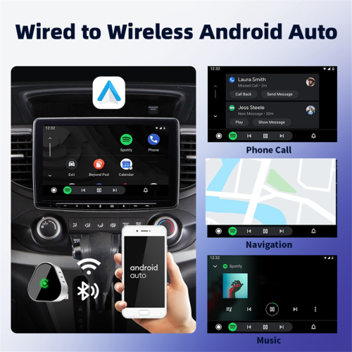 Mini adaptor wireless CarPlay pentru Android Auto 2