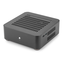 Mini case HTPC con telaio interamente in alluminio e alimentatore PSU a 8 pin nero