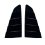 Car Rear Triangular Window Louvers Shutters for Bright Black 1