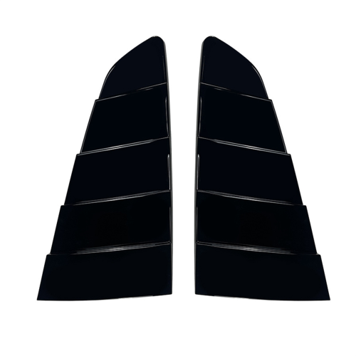 Car Rear Triangular Window Louvers Shutters for Bright Black