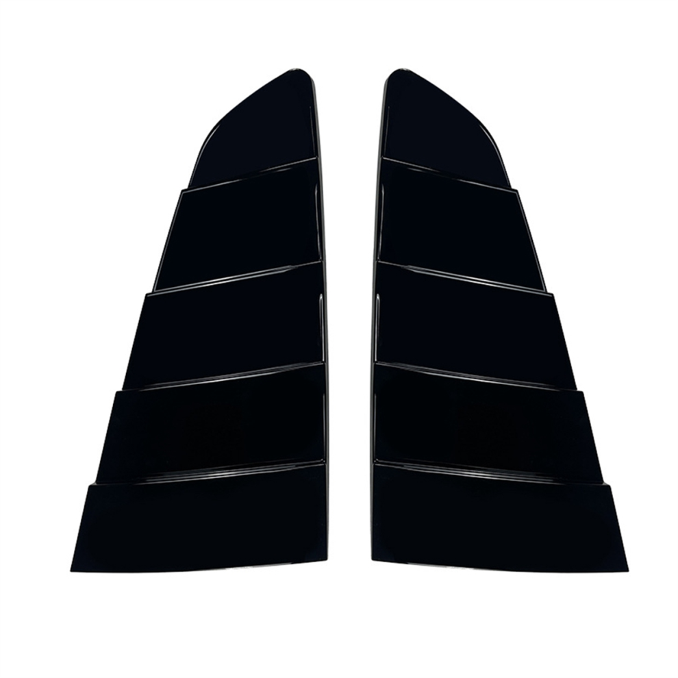 Car Rear Triangular Window Louvers Shutters For Bright Black 4853102501540