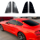Car Rear Triangular Window Louvers Shutters for Bright Black 2