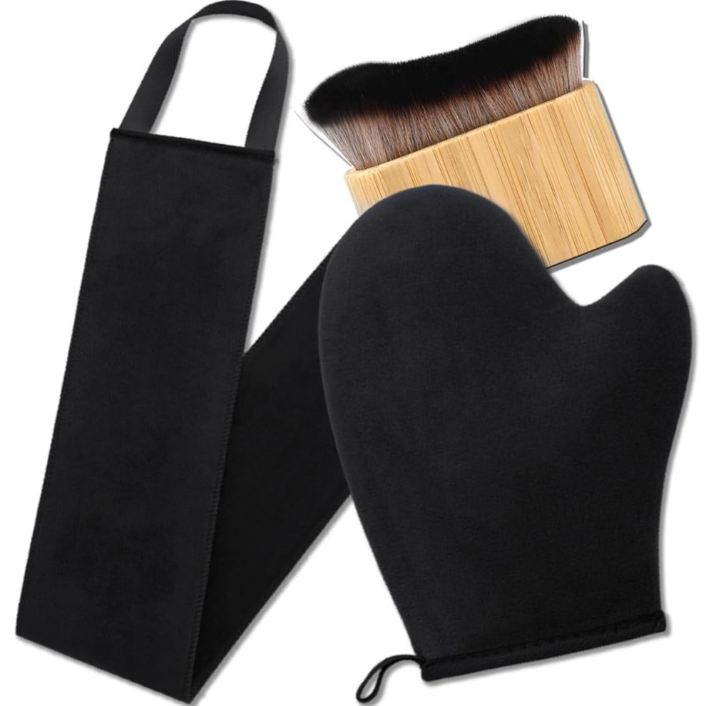 3 Pack Self Tanning Mitt Self Tanner Mitt Applicator Kit Black