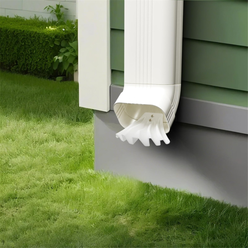 2PCS Gutter Downspout Diverter, Gutter Downspout Extensions White 1