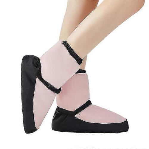 (Pink,S)Womens Girls Warm Up Bootie Dance Shoe
