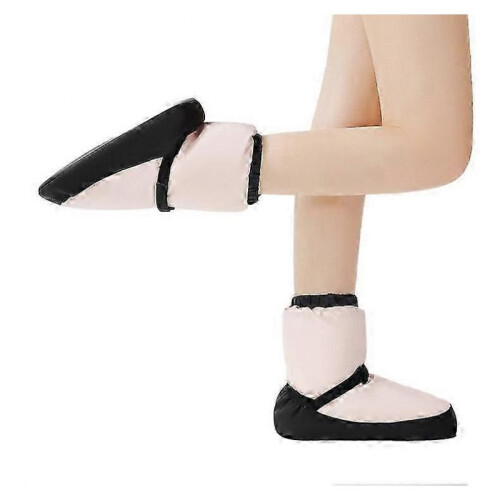 (Pink,S)Womens Girls Warm Up Bootie Dance Shoe 1