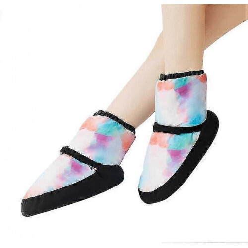 (Colorful,L)Womens Girls Warm Up Bootie Dance Shoe 1