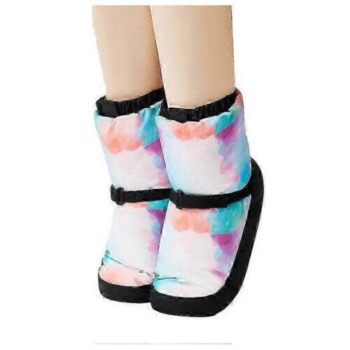 (Colorful,L)Womens Girls Warm Up Bootie Dance Shoe 2