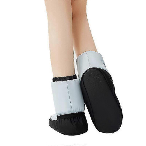 (Light blue, M) Womens Girls Warm Up Bootie Dance Shoe 1