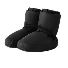 (Black, S) Womens Girls Warm Up Bootie Dance Shoe