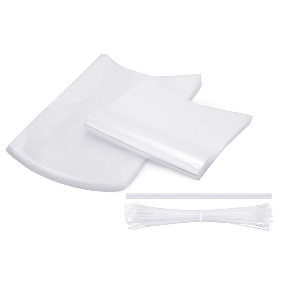 100 Pieces Poultry Shrink Wrap Bags Transparent Heat Shrink Bags
