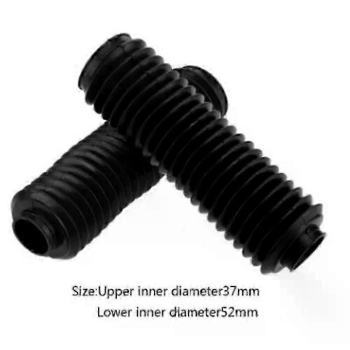 2pcs Universal Fork Bellows Front Black Motorcycle Rubber Front Fork Cover Dust Gaiters Boots Waterproof Durable 1