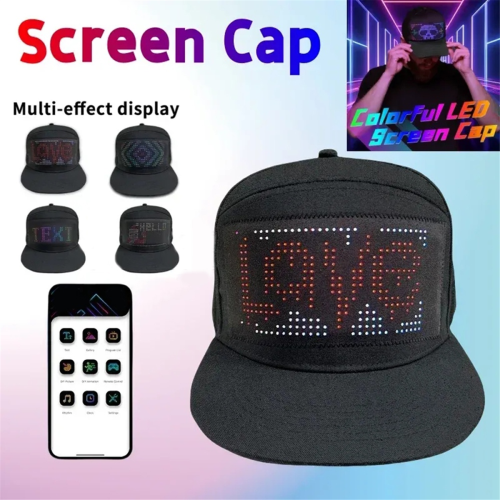 LED-hattljusskärm DIY Smart Pixel Matrix basebollhatt 1